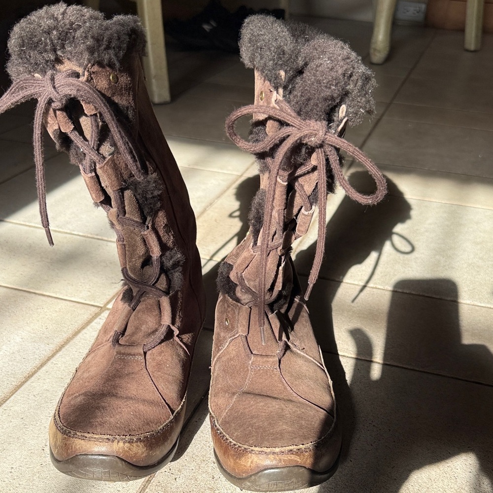 The North Face Brown Lace-Up Winter Boots